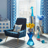 Fauteuil de loisirs universel à haut dossier, meuble tapissé, moderne, avec jambes dorées, en tissu velours, pour salon
