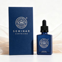 Flacon compte-gouttes carré en verre bleu mat 30ml 50ml 100ml avec bouchon à vis pour sérum, huile capillaire, huile à barbe, bronzant corporel – Emballage cosmétique haut de gamme