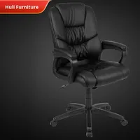 Fauteuil de bureau pivotant unisexe en PVC confortable pour la maison, le bureau, les réunions, le personnel, avec réglage en hauteur, modèle 718, idéal pour salon, chambre et extérieur.