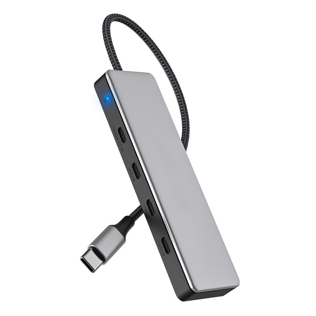 4-in-1 10gbps Aluminum USB-C Hub with 100W Power Delivery