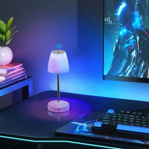 Camping Lights RGB Gesture Sensing LED <b>Table</b> Lamp Adjust Height Dimming Night Light Rechargeable Bedroom Decor Light - Product Image 4