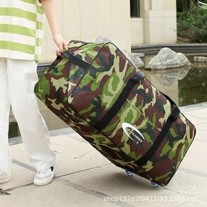 Custom Ultra-light Large-capacity Oxford Cloth Wheeled Folding <b>Travel</b> <b>Bag</b> Fashionable Luggage <b>Bag</b> Holdall - Product Image 1