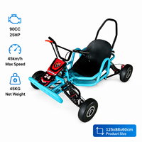 Kart de course tout-terrain personnalisable, robuste, capacité de charge de 120 kg, moteur à essence 90 cm³, pour sports d'aventure