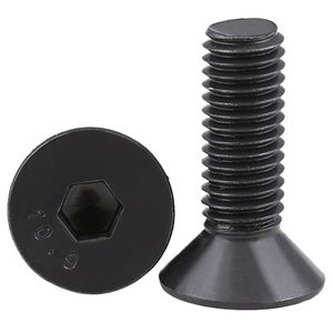 M2.5 M3 <span class=keywords><strong>M4</strong></span> M5 M6 M8 M10 M12 M14 M16 DIN7991 10.9등급 블랙 스틸 플랫 헤드 육각 소켓 카운터싱크 헤드 나사 - Product Image 5