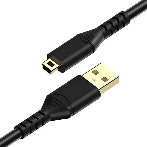 Penjualan langsung dari pabrik Tiongkok diproduksi 0.5m Hitam Mini 5p kecepatan tinggi Usb2.0 Am Ke Mini B 5pin kabel Usb 2.0 Mini