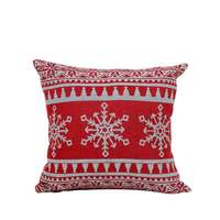 Housse de coussin de Noël en jacquard tissé magnifique - Amovible et lavable