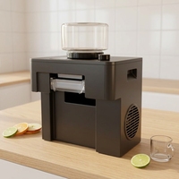 Machine à glaçons électriques en forme de flocon de neige pour usage domestique, sans sucre, glace instantanée en 60 secondes, multifonction, taille compacte, facile à nettoyer