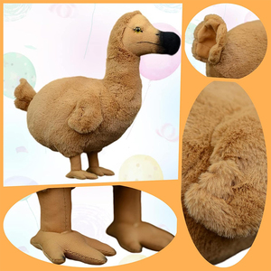 V189-<span class=keywords><strong>Dodo</strong></span> brun réaliste personnalisé de haute qualité, animaux en peluche doux, cadeau unique pour la décoration de la maison des enfants - Product Image 4