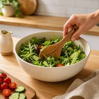 Sendok Salad Kayu Zaitun, Sendok Pencampur Salad Kayu, Sendok Nasi, Spatula, Peralatan Pengaduk Salad, Peralatan Dapur, Buatan Tangan, Grosir