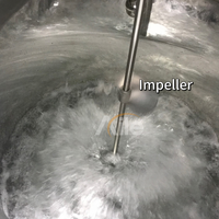 Ligne de production de parfum 100L avec disperser pneumatique SUS316L, machine mobile de mélange d'alcool pour produits chimiques et liquides parfumés