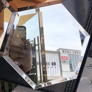 Đồng <span class=keywords><strong>beveled</strong></span> mô hình treo tường gương 4mm 5mm dày kính tròn gương mỹ phẩm trang trí nội thất bề mặt kỷ niệm - Product Image 4