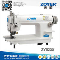 Nouvelle machine à coudre industrielle Zoyer ZY5200 à point noué haute vitesse avec coupe-fil latéral et moteur à aiguille simple pour vêtements