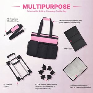 Bolsa de Lona Impermeable de Alta Calidad Personalizada para Picnic, Bolsa de Limpieza para Automóvil con Ruedas Desmontables y Carrito Desmontable - Product Image 3