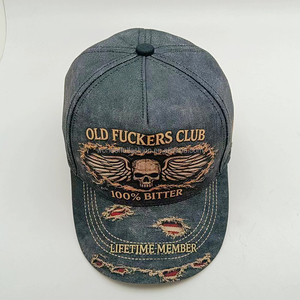 Casquettes de baseball vintage délavées et usées, imprimées en 3D avec motif crâne humoristique, style club des vieillards, entièrement imprimées - Product Image 3