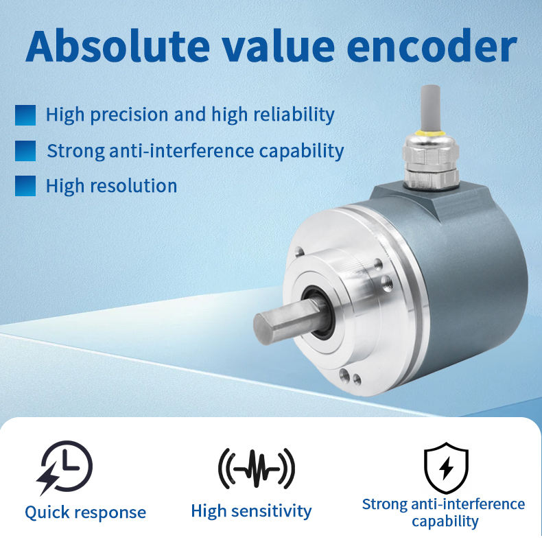 CANopen Absolute Rotary Encoder SAS/M58 58mm Industrial Position Sensor ...