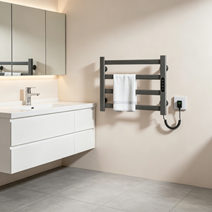 Toallero Eléctrico Compacto con Calefacción 550x400mm, 100W, <span class=keywords><strong>Secador</strong></span> <span class=keywords><strong>de</strong></span> <span class=keywords><strong>Toallas</strong></span> Pequeño con Temporizador para Baños <span class=keywords><strong>de</strong></span> Huéspedes y Vestuarios - Product Image 2