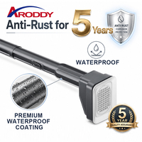Tringle à rideau réglable en un clic ARODDY Factory Carbon Pipe Bar 39.4-137.8 pouces sans perçage gris pour séparation de studio, livraison directe