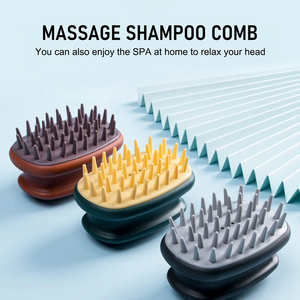 Peignes de massage capillaire en silicone pour nettoyer le cuir chevelu, exfolier et favoriser la croissance des cheveux - Product Image 2