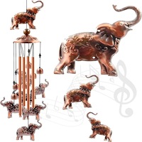 Carillons à vent vintage en cuivre haut de gamme, ornements suspendus en forme d'animaux, décoratifs et étanches pour jardin et cour extérieurs