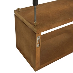 غرفة المعيشة المنزلي رفوف الحائط الخشبية الخشب جدار جبل الرف رف خشبي زينة - Product Image 5