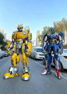 Costume de cosplay réaliste Transformers Movie Bumblebee unisexe avec éclairage LED, tenue intégrale pour fête, en stock - Product Image 6