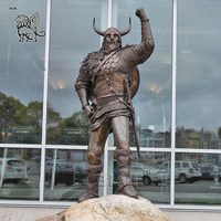 Statue de guerrier viking en bronze grandeur nature, décoration de jardin classique personnalisée BLVE, style nordique, métal, extérieur