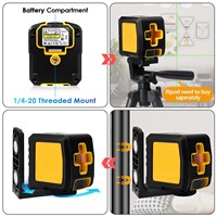 Cina produttore Cross Line Laser autolivellante verticale orizzontale linea Nivel Laser con campo di misura 50ft LL-T2