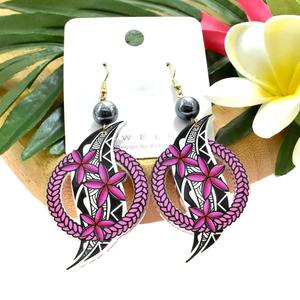 ต่างหูสไตล์โบฮีเมียนลายเรขาคณิตเต่าทะเลฮาวายประดับดอกไม้ เครื่องประดับสไตล์ซามัวสำหรับผู้หญิงและเด็กผู้หญิง - Product Image 4