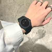 Montre en quartz noir rose de haute qualité pour hommes et femmes, étanche, style quotidien, cadran en verre