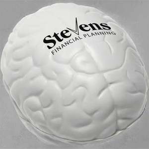 Pelota antiestrés en forma de cerebro blanco de espuma para apretar de PU personalizada 5-7 años Unisex promocional para aliviar el estrés - Product Image 3