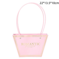 Tas Bunga Romantis Laris Manis, Kotak Kemasan Buket Kreatif, Tas Hadiah Bahan Matte Bronzing, Pernikahan