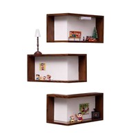 Étagère d'angle murale en bambou, présentoir multi-niveaux pour figurines et jouets, étagère murale en bois, présentoir d'angle pour poupées et jouets