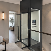 Promotion : Ascenseur panoramique compact à 5 étages, cabine transparente, capacité 250 kg, installation facile, idéal pour la maison