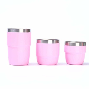 Cross-border 304 Stainless Steel Vacuum Car Cup <b>Three</b>-Piece Set Mini Milk Cup Lid Portable Household Use 6-12 <b>Hours</b> Thermal - Product Image 3