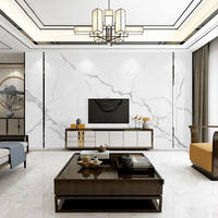 Panneau mural et plaque décorative en marbre artificiel UV haute brillance en PVC pour l'intérieur, 1220*2440mm*5mm, en promotion