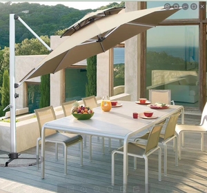 De luxe En <span class=keywords><strong>Aluminium</strong></span> De Sablage Oxydation Extérieure Plage Parasols Utilisés Parasol - Product Image 1