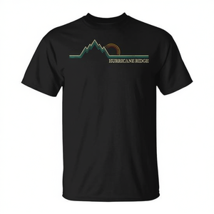 T-shirt Hurricane Ridge, petit design rétro, parc national olympique de Washington - Product Image 2