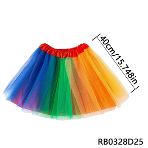 पेसमेनर इंद्रधनुष तुले स्कर्ट-गर्व महीने रंगीन स्तरित तुले स्कर्ट - Product Image 4