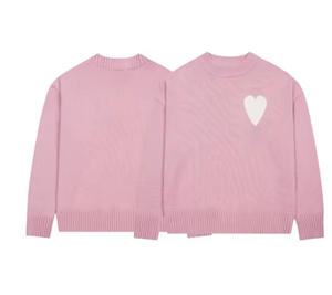 Cardigan Lavorato a Maglia Personalizzato <span class=keywords><strong>Ami</strong></span> ODM, Nuovo Modello Autunno/Inverno, Jacquard con Grande Cuore, Scollo a V, <span class=keywords><strong>Maglione</strong></span> Ampio da Uomo in Lana, Maniche Lunghe, Antirughe - Product Image 4