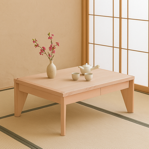 Durable <b>Japanese</b> Hinoki Wood Coffee Table Natural Finish - Product Image 1