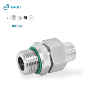 RVS 304 buisfittingen, <span class=keywords><strong>union</strong></span>, metrisch/inch schroefdraad, richting verstelbaar, thermometer eigenschappen, lasmethode, hydraulisch - Product Image 1