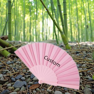 Handheld Eco-Friendly Folding Chinese Wedding Fan with Elegant Design Plastic Handle-Direct From Factory Bamboo Crafts