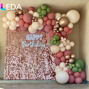 LEDA 30 * 30cm square sequin wind-driven <b>panel</b>, transparent wind-driven buckle <b>panel</b> birthday party background wall decorative - Product Image 5