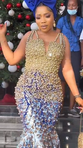 Vestidos de fiesta de sirena de encaje de lujo Aso Ebi árabe de talla grande 2026 con <span class=keywords><strong>lentejuelas</strong></span> para noche, fiesta formal y segunda recepción - Product Image 3