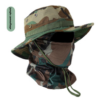 Topi Bucket Kamuflase, Kasual dan Lembut, Cocok untuk Aktivitas Luar Ruangan Seperti Berburu dan Memancing, Bertepi Lebar Pelindung dari Sinar Matahari