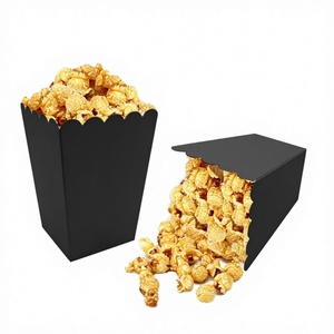 Seau à Popcorn Thème Cinéma 900ml en Papier Couché Doré Recyclable – Boîte Carrée – Vente Flash - Product Image 4