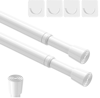 Tige télescopique en fer sans perçage pour rideau de douche, séchage de vêtements, armoire moderne, résistante à la rouille, durable - Vente en gros usine