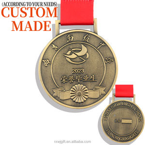 <span class=keywords><strong>Medalla</strong></span> deportiva de metal personalizada con chapado en oro y grabado - Product Image 5