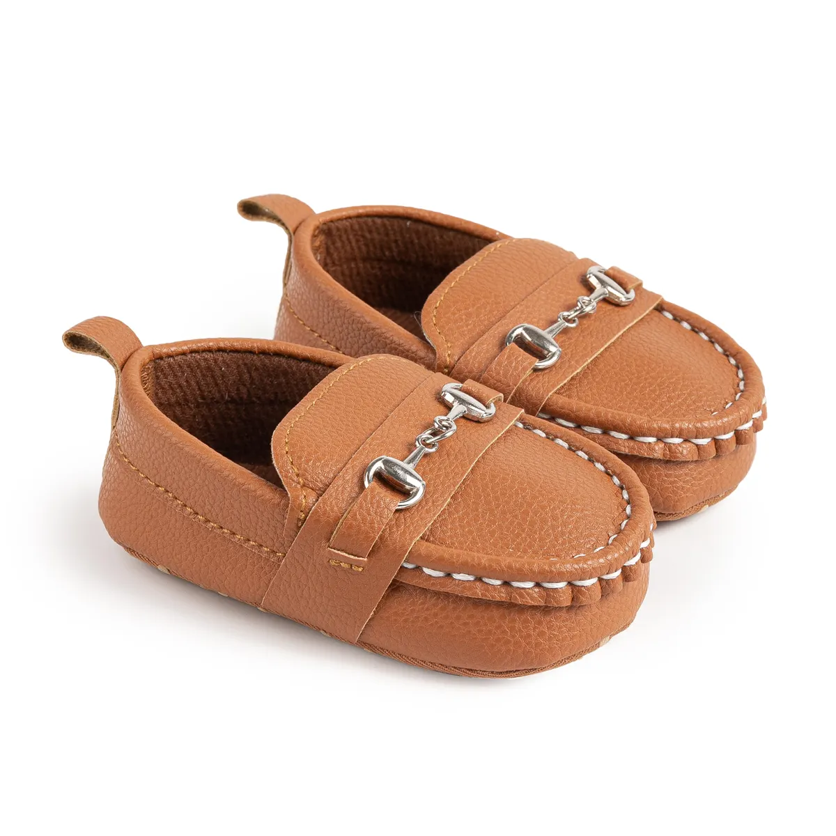 Sepatu mokasin kasual untuk bayi, sepatu selop Pu bayi laki-laki dan balita kasual modis untuk bayi