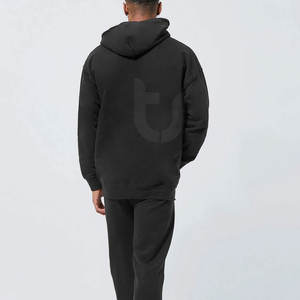 Sudadera con capucha térmica con logotipo personalizado para hombre Chaqueta de invierno con patrón de diseñador sólido para estampado de hojaldre 100% algodón teñido liso - Product Image 6